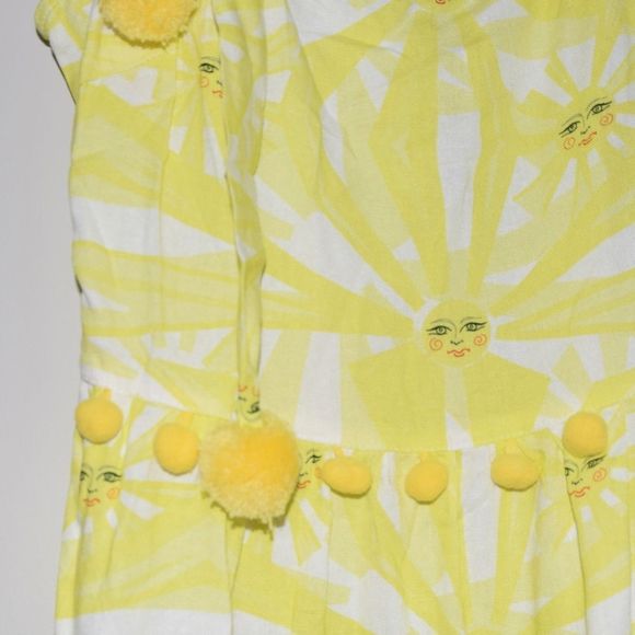 Never Fully Dressed Yellow Sun Pom Pom MIDI Dress NWT SHOPBOP - Picture 7 of 8